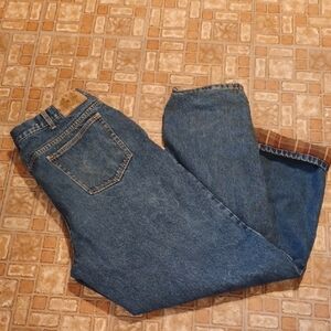 Cabela's Deep Blue Straight Leg Lined Jeans 42x34